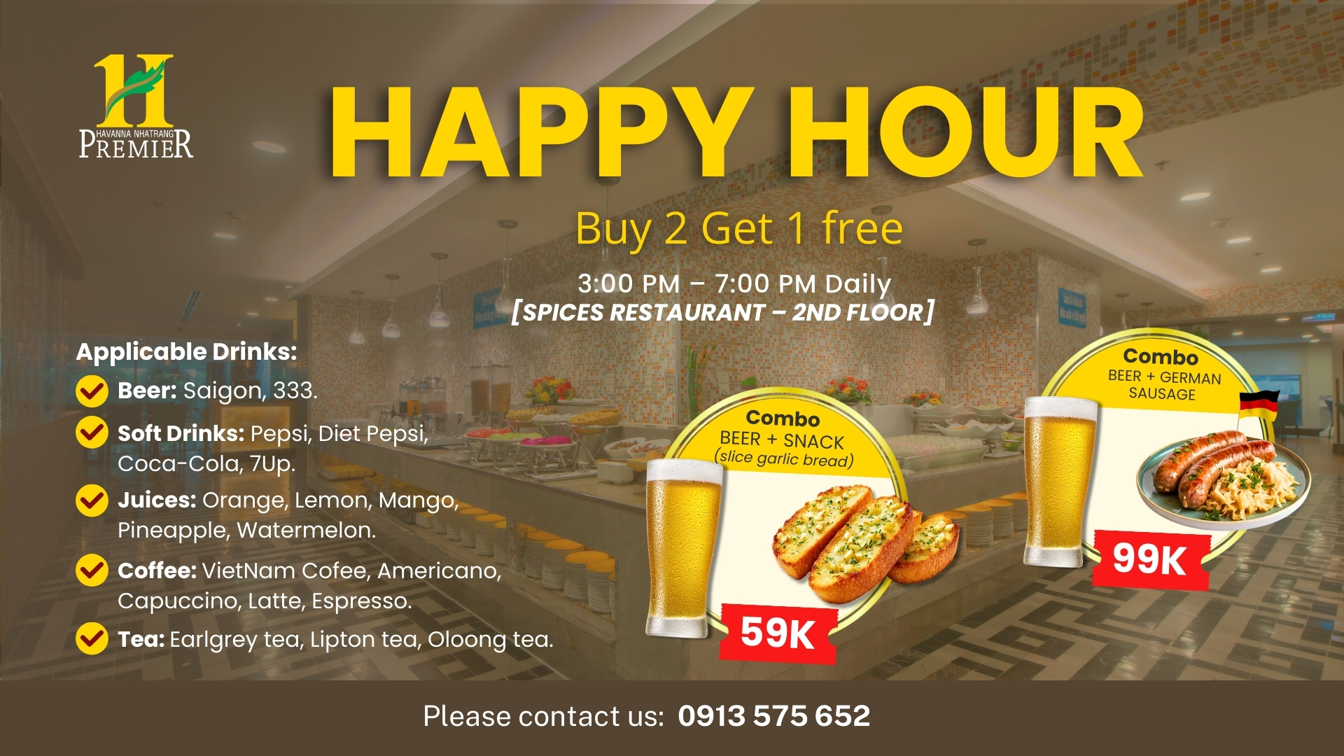  Chill every afternoon with "Happy Hour" – Unmissable deals!